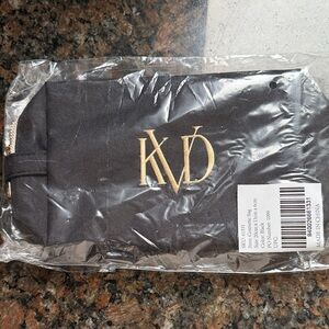 Kat Von D Black Mini Bag with Gold Logo